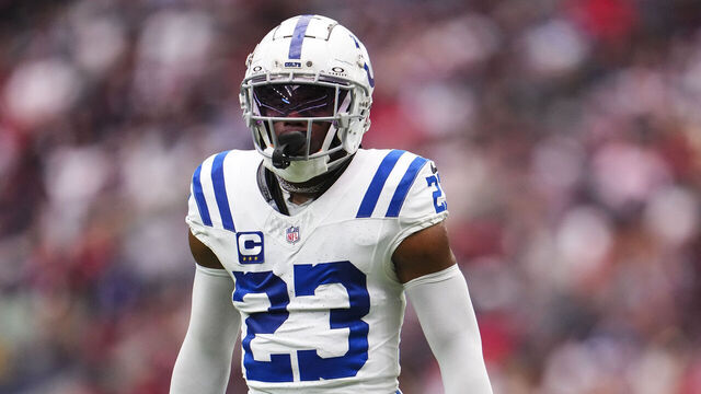 HOUSTON, TX - OCTOBER 27: Kenny Moore II #23 of the Indianapolis Colts lines up before the snap during an NFL football game against the Houston Texans at NRG Stadium on October 27, 2024 in Houston, Texas.