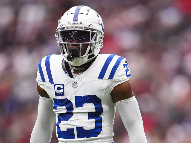 HOUSTON, TX - OCTOBER 27: Kenny Moore II #23 of the Indianapolis Colts lines up before the snap during an NFL football game against the Houston Texans at NRG Stadium on October 27, 2024 in Houston, Texas.