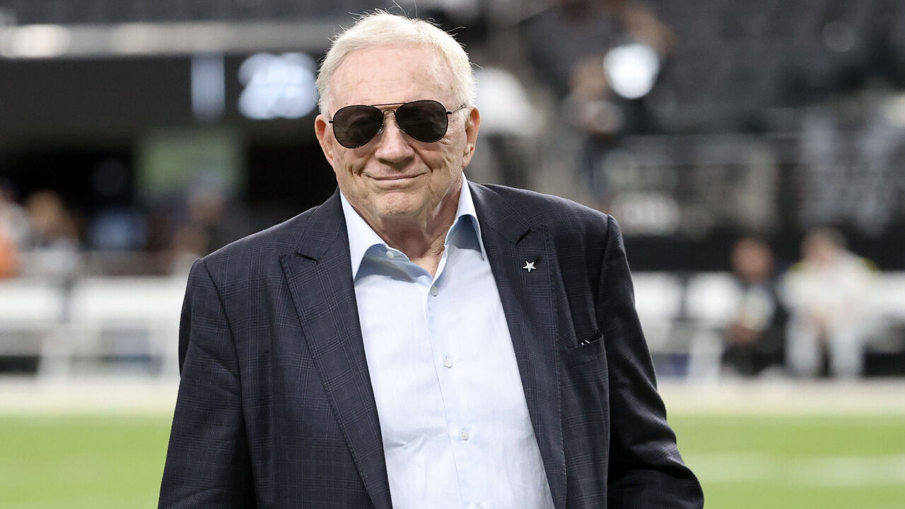 LAS VEGAS, NEVADA - AUGUST 17: Dallas Cowboys owner Jerry Jones looks on prior to a preseason game against the Las Vegas Raiders at Allegiant Stadium on August 17, 2024 in Las Vegas, Nevada.
