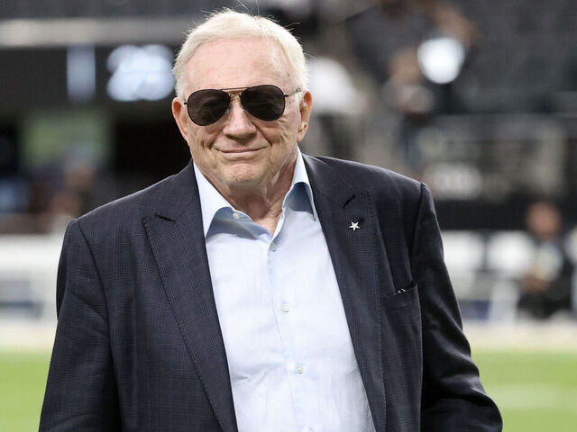 LAS VEGAS, NEVADA - AUGUST 17: Dallas Cowboys owner Jerry Jones looks on prior to a preseason game against the Las Vegas Raiders at Allegiant Stadium on August 17, 2024 in Las Vegas, Nevada.