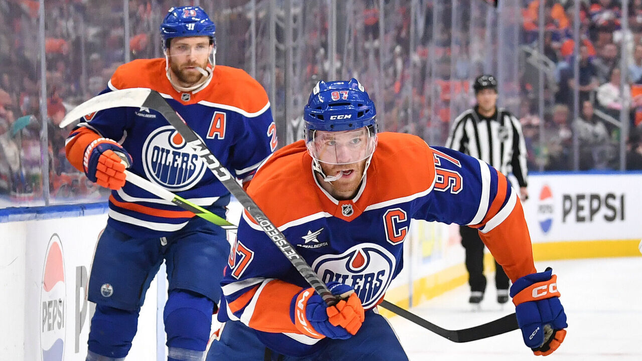 EDMONTON, CANADA - NOVEMBER 6: Connor McDavid #97 of the Edmonton Oilers in action against the Vegas Golden Knights at Rogers Place on November 6, 2024, in Edmonton, Alberta, Canada.
