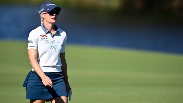BELLEAIR, FLORIDA - NOVEMBER 15: Charley Hull of England walks the sixth hole during the second round of The ANNIKA driven by Gainbridge at Pelican 2024 at Pelican Golf Club on November 15, 2024 in Belleair, Florida.