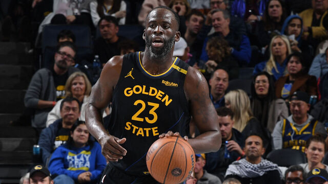 SAN FRANCISCO, CA - NOVEMBER 15: Draymond Green #23 of the Golden State Warriors dribbles the ball during the game against the Memphis Grizzlies during the Emirates NBA Cup game on November 15, 2024 at Chase Center in San Francisco, California. NOTE TO USER: User expressly acknowledges and agrees that, by downloading and or using this photograph, user is consenting to the terms and conditions of Getty Images License Agreement. Mandatory Copyright Notice: Copyright 2024 NBAE
