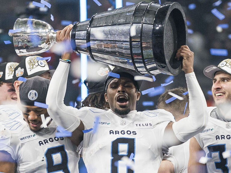 Argos upset Bombers again to win 2nd Grey Cup in 3 years