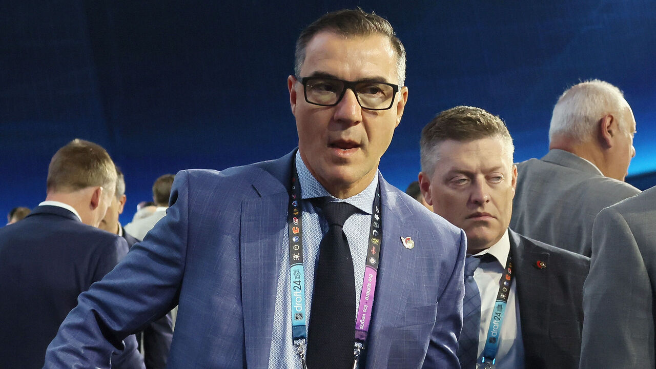 LAS VEGAS, NEVADA - JUNE 29: Steve Staios of the Ottawa Senators attends the NHL Draft at Sphere on June 29, 2024 in Las Vegas, Nevada.