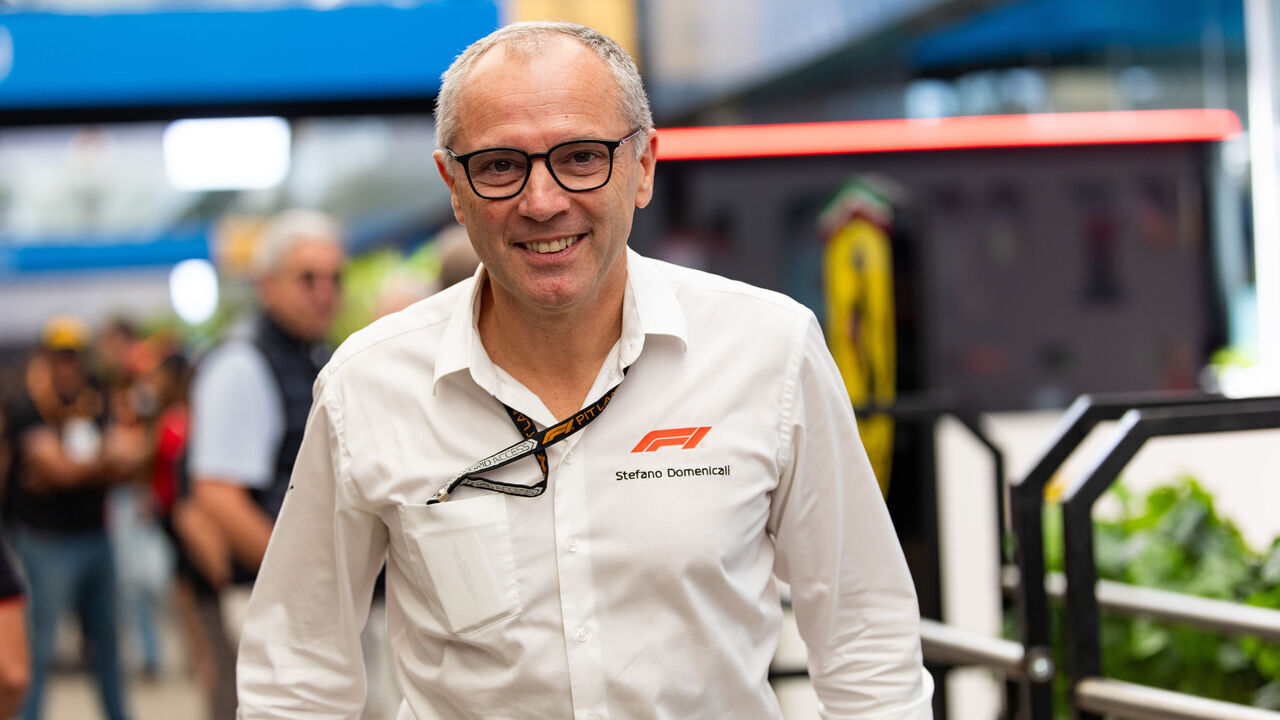 SAO PAULO, BRAZIL - NOVEMBER 1: Stefano Domenicali, CEO, Formula One Group walks in the paddock during practice/sprint qualifying ahead of the F1 Grand Prix of Brazil at Autodromo Jose Carlos Pace on November 1, 2024 in Sao Paulo, Brazil.