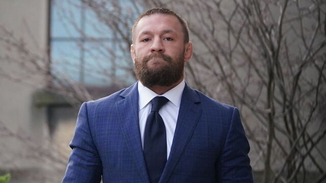 Mixed martial arts fighter Conor McGregor outside the High Court in Dublin, where he is appearing for a personal injury case against him. Nikita Hand, who is also known as Nikita Ni Laimhin, alleges she was raped by McGregor in a Dublin hotel in December 2018. Picture date: Thursday November 21, 2024.