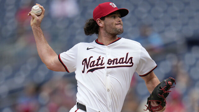 WASHINGTON, DC - SEPTEMBER 26: Kyle Finnegan #67 of the Washington Nationals pitches to the Kansas City Royals during the ninth inning at Nationals Park on September 26, 2024 in Washington, DC.