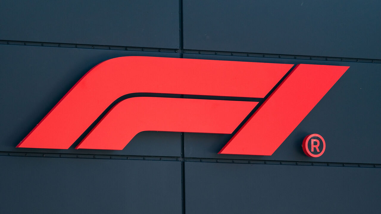 The Formula 1 logo appears during the Formula 1 Pirelli Gran Premio d'Italia 2024 in Monza, Italy, on August 29, 2024.