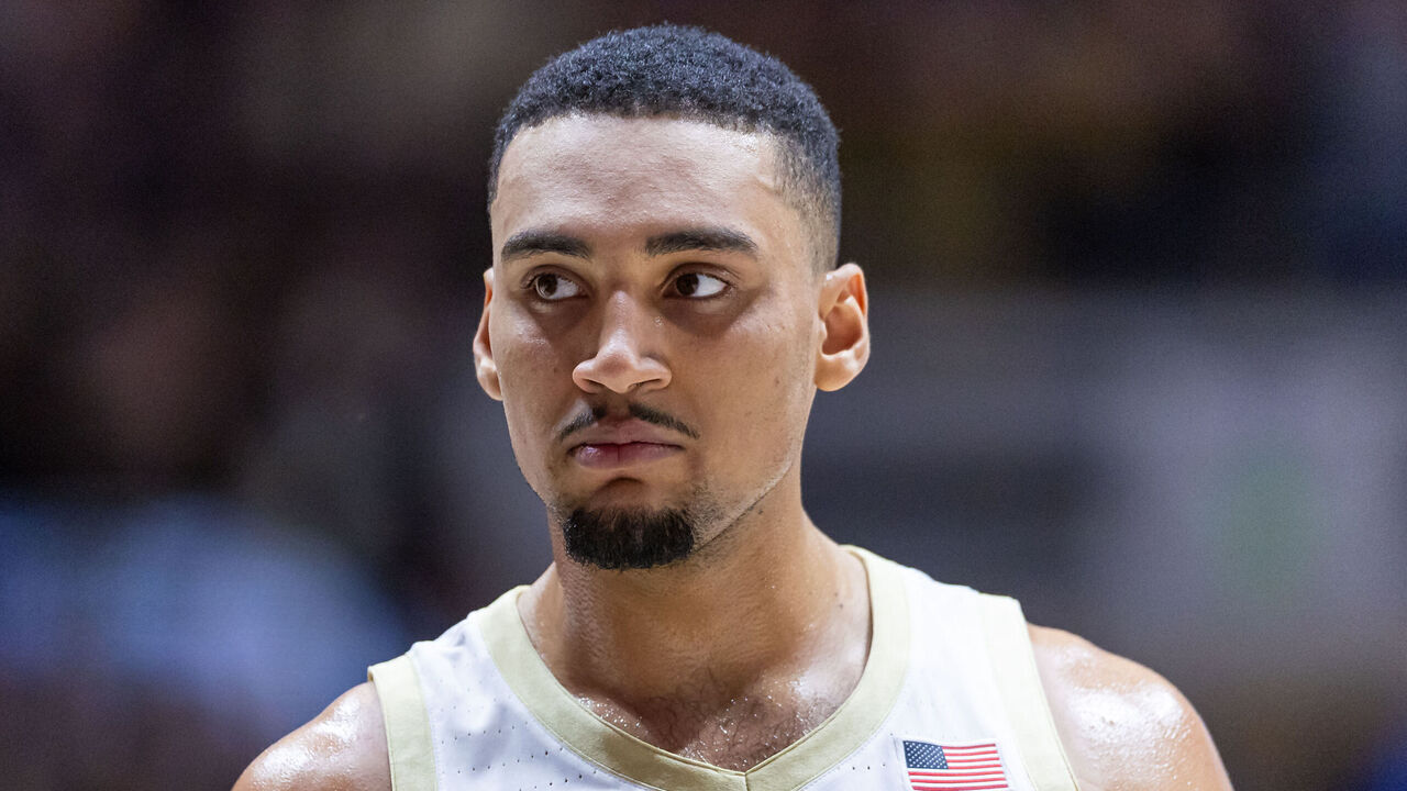 WEST LAFAYETTE, INDIANA - NOVEMBER 11: Trey Kaufman-Renn #4 of the Purdue Boilermakers is seen during the game against the Yale Bulldogs at Mackey Arena on November 11, 2024 in West Lafayette, Indiana.