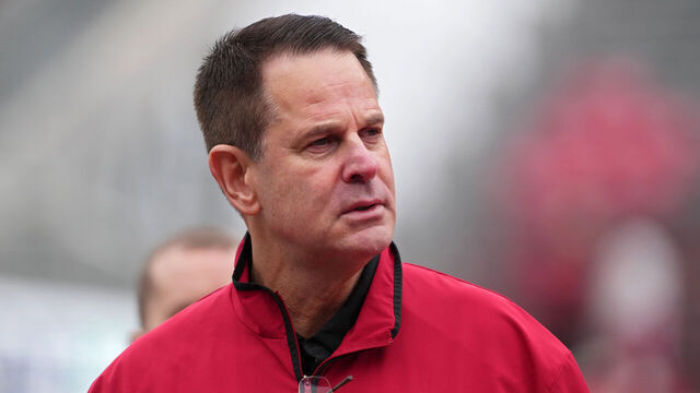 COLUMBUS, OHIO - NOVEMBER 23: Head coach Curt Cignetti of the Indiana Hoosiers walks across the field before the game against the Ohio State Buckeyes at Ohio Stadium on November 23, 2024 in Columbus, Ohio.