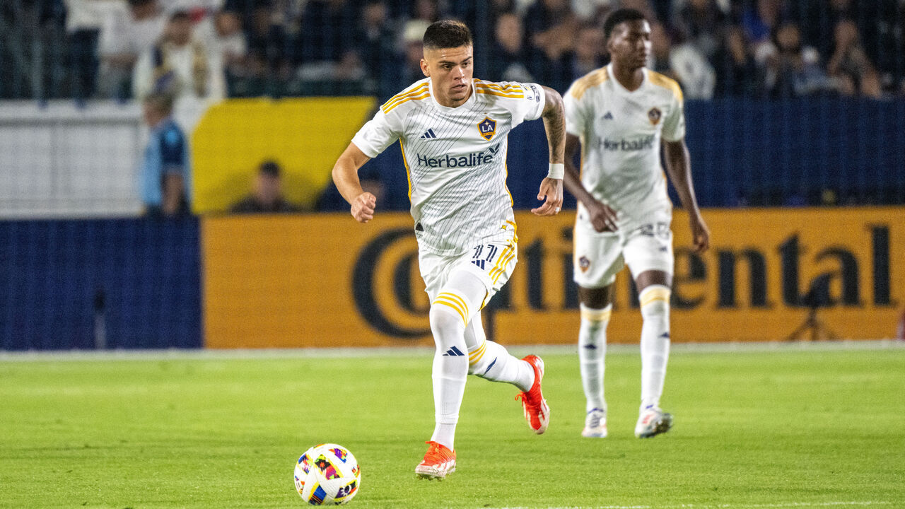 CARSON, CA - OCTOBER 5: Gabriel Pec #11 of Los Angeles Galaxy during the match against Austin FC at Dignity Health Sports Park on October 5, 2024 in Carson, California. The Los Angeles Galaxy won the match 2-1