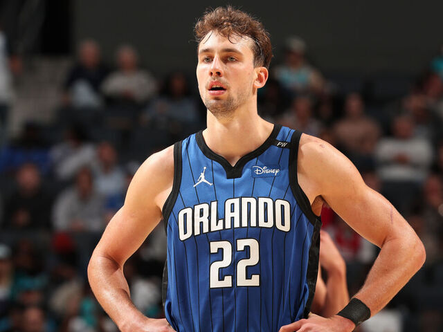 CHARLOTTE, NC - NOVEMBER 25: Franz Wagner #22 of the Orlando Magic during the game against the Charlotte Hornets during a regular season game on November 25, 2024 at Spectrum Center in Charlotte, North Carolina. Mandatory Copyright Notice: Copyright 2024 NBAE