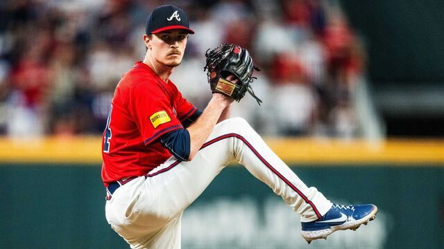 ATLANTA, GA - SEPTEMBER 27: Max Fried #54 of Atlanta Braves pitches in the ninth inning against the Kansas City Royals at Truist Park on September 27, 2024 in Atlanta, Georgia.
