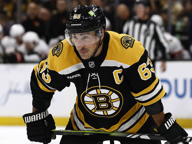 BOSTON, MA - NOVEMBER 9: Brad Marchand #63 of the Boston Bruins during the first period against the Ottawa Senators at TD Garden on November 9, 2024 in Boston, Massachusetts.