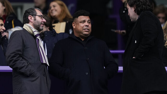Real Valladolid president Ronaldo Luis Nazario de Lima during the LaLiga Santander match between Real Valladolid CF and Rayo Vallecano at Estadio Municipal Jose Zorrilla on January 14, 2023 in Valladolid, Spain.
