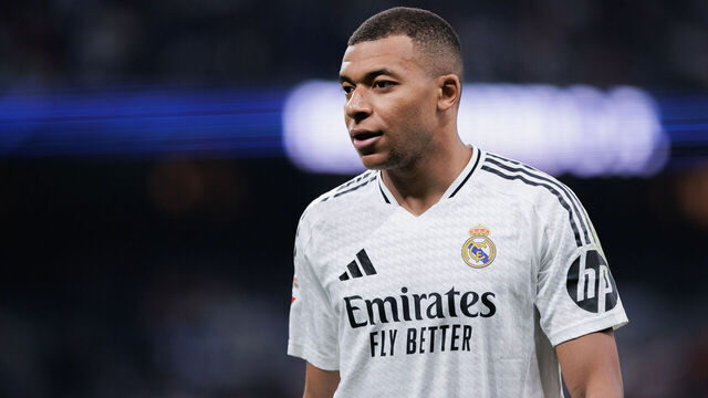 MADRID, SPAIN - 2024/12/01: Kylian Mbappe of Real Madrid seen during the La Liga 2024/25 match between Real Madrid and Getafe at Santiago Bernabeu Stadium. Final score; Real Madrid 2:0 Getafe.