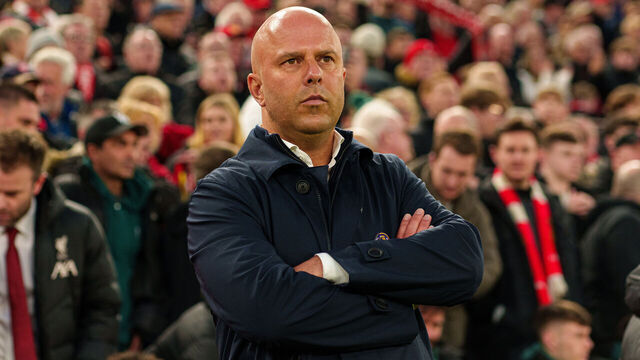 Liverpool manager Arne Slot is present during the Premier League match between Liverpool and Manchester City at Anfield in Liverpool, England, on December 1, 2024.