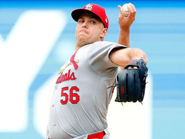 MINNEAPOLIS, MINNESOTA - AUGUST 25: Ryan Helsley #56 of the St. Louis Cardinals delivers a pitch against the Minnesota Twins in the ninth inning at Target Field on August 25, 2024 in Minneapolis, Minnesota. The Cardinals defeated the Twins 3-2.
