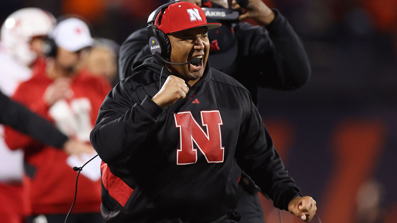 CHAMPAIGN, ILLINOIS - OCTOBER 06: Associate head coach and defensive coordinator Tony White of the Nebraska Cornhuskers reacts against the Illinois Fighting Illini during the first half at Memorial Stadium on October 06, 2023 in Champaign, Illinois.