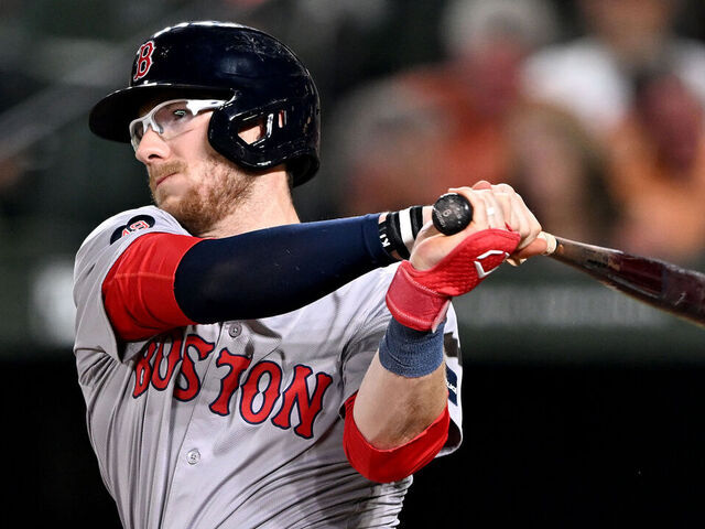 BALTIMORE, MARYLAND - AUGUST 15: Danny Jansen #28 of the Boston Red Sox bats against the Baltimore Orioles at Oriole Park at Camden Yards on August 15, 2024 in Baltimore, Maryland.