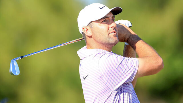 NASSAU, BAHAMAS - DECEMBER 06: Scottie Scheffler of The United States plays his tee shot on the 12th hole during the second round of the Hero World Challenge 2024 at Albany Golf Course on December 06, 2024 in Nassau, Bahamas.