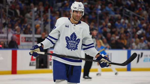 ST LOUIS, MISSOURI - NOVEMBER 2: Max Pacioretty #67 of the Toronto Maple Leafs skates against the St. Louis Blues at Enterprise Center on November 2, 2024 in St Louis, Missouri.