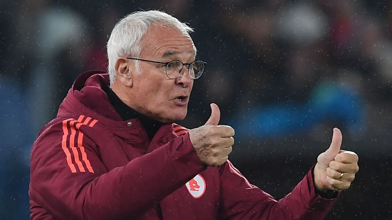 ROME, ITALY - DECEMBER 07: Claudio Ranieri head coach of AS Roma gestures during the Serie A match between AS Roma and Lecce at Stadio Olimpico on December 07, 2024 in Rome, Italy.