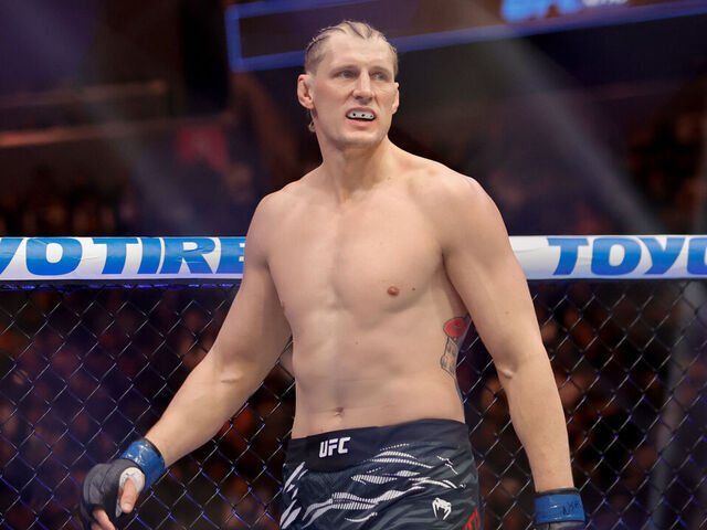 LAS VEGAS, NEVADA - DECEMBER 07: Alexander Volkov of Russia looks on prior to a heavyweight fight during UFC 310 at T-Mobile Arena on December 07, 2024 in Las Vegas, Nevada.