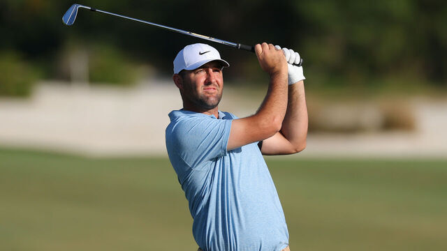 NASSAU, BAHAMAS - DECEMBER 08: Scottie Scheffler of the United States plays a shot on the 13th hole during the final round of the Hero World Challenge 2024 at Albany Golf Course on December 08, 2024 in Nassau, Bahamas.