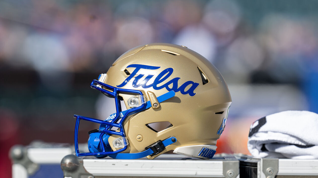 PHILADELPHIA, PA - OCTOBER 19: Tulsa University football helmet during the game between the Tulsa Golden Hurricane and the Temple Owls on October 19th, 2024 at Lincoln Financial Field in Philadelphia, PA.