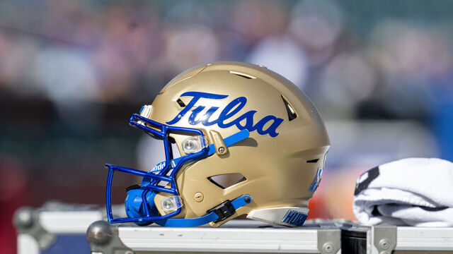 PHILADELPHIA, PA - OCTOBER 19: Tulsa University football helmet during the game between the Tulsa Golden Hurricane and the Temple Owls on October 19th, 2024 at Lincoln Financial Field in Philadelphia, PA.