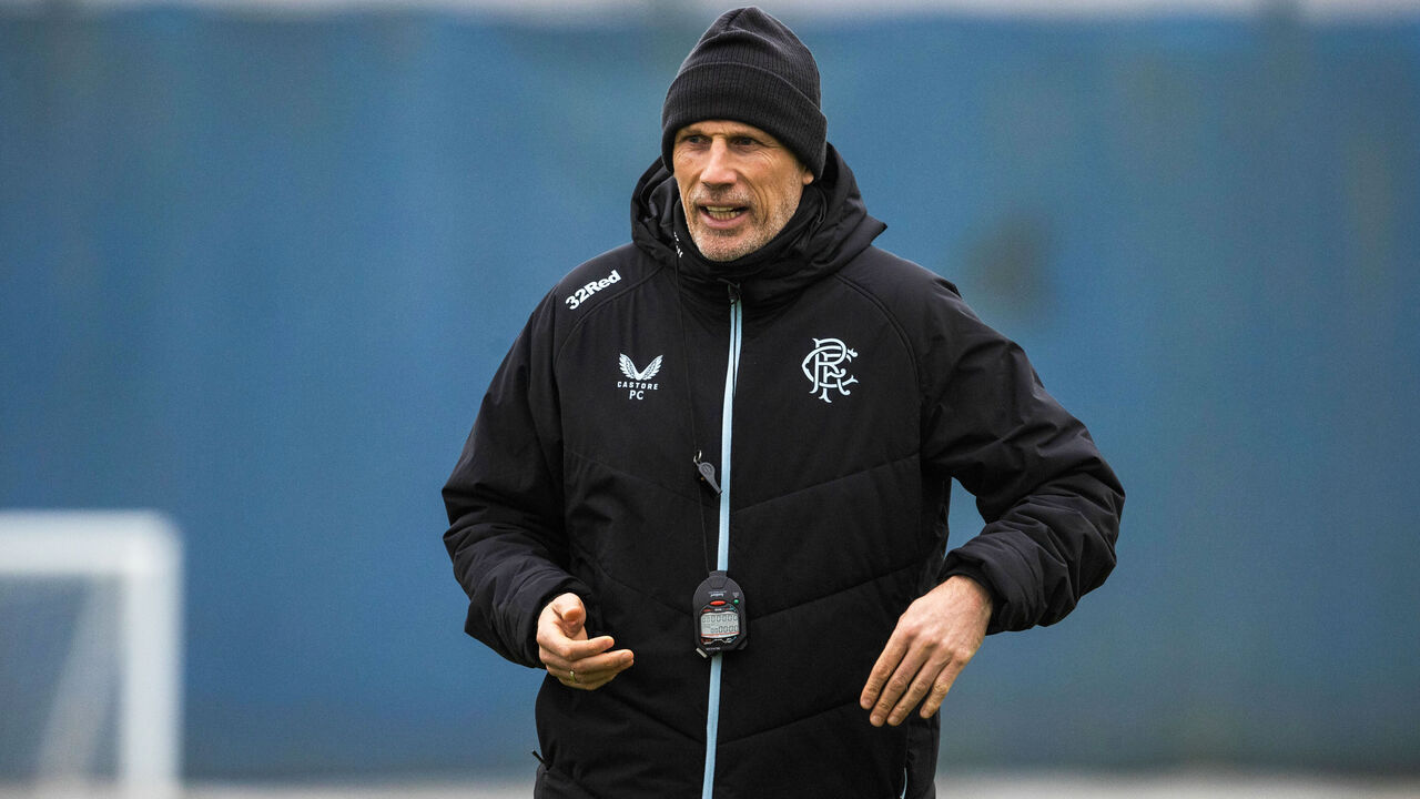 GLASGOW, SCOTLAND - DECEMBER 11: Rangers Manager Philippe Clement during a Rangers Training Session at the Rangers Training Centre, on December 11, 2024, in Glasgow, Scotland.