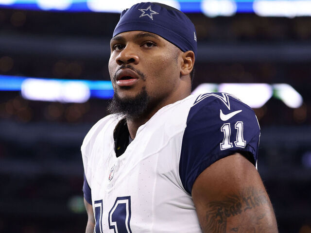 ARLINGTON, TEXAS - DECEMBER 09: Micah Parsons #11 of the Dallas Cowboys looks on prior to the game against the Cincinnati Bengals at AT&T Stadium on December 09, 2024 in Arlington, Texas.