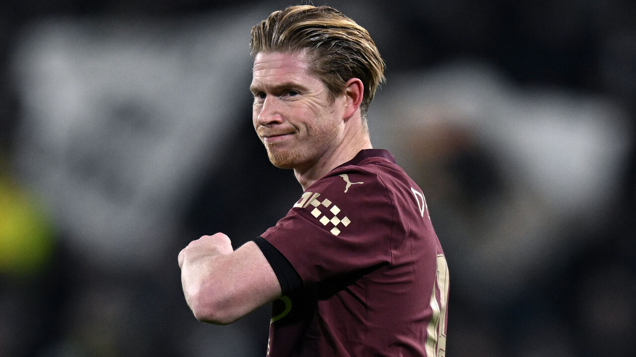 TURIN, ITALY - DECEMBER 11: Kevin De Bruyne of Manchester City reacts during the UEFA Champions League 2024/25 League Phase MD6 match between Juventus and Manchester City at Juventus Stadium on December 11, 2024 in Turin, Italy.