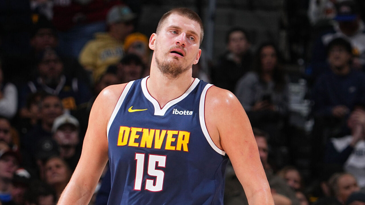 DENVER, CO - DECEMBER 13: Nikola Jokic #15 of the Denver Nuggets looks on during the game against the LA Clippers on December 13, 2024 at Ball Arena in Denver, Colorado. NOTE TO USER: User expressly acknowledges and agrees that, by downloading and/or using this Photograph, user is consenting to the terms and conditions of the Getty Images License Agreement. Mandatory Copyright Notice: Copyright 2024 NBAE