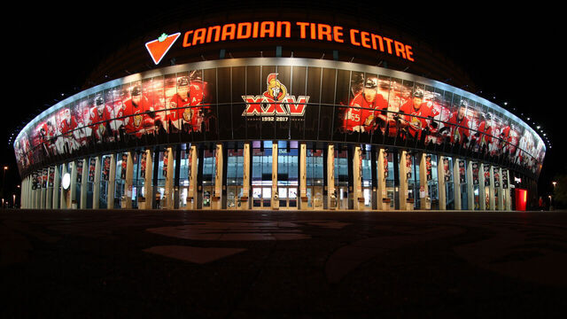 OTTAWA, ON - NOVEMBER 01: Outside the rink prior to a game between the Hurricanes and Senators on November 1, 2016, at Canadian Tire Centre in Ottawa, ON.