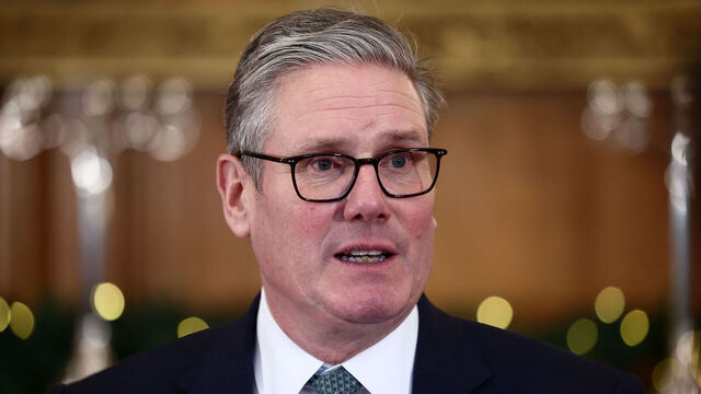 LONDON, ENGLAND - DECEMBER 18: British Prime Minister Keir Starmer speaks as he hosts a meeting of Indian investors and CEOs at 10 Downing Street on December 18, 2024 in London, England.