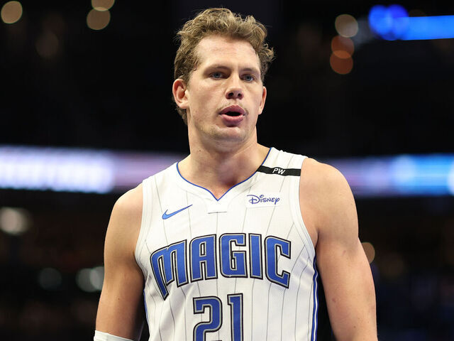 MILWAUKEE, WISCONSIN - DECEMBER 10: Moritz Wagner #21 of the Orlando Magic walks backcourt during a game against the Milwaukee Bucks in the NBA Emirates Cup Quarterfinal at Fiserv Forum on December 10, 2024 in Milwaukee, Wisconsin.