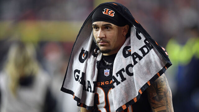 CINCINNATI, OH - DECEMBER 28: Cincinnati Bengals Half Back Chase Brown (30) walks off the field at the conclusion of the NFL football game between the Denver Broncos and the Cincinnati Bengals on December 28, 2024, at Paycor Stadium in Cincinnati, Ohio.