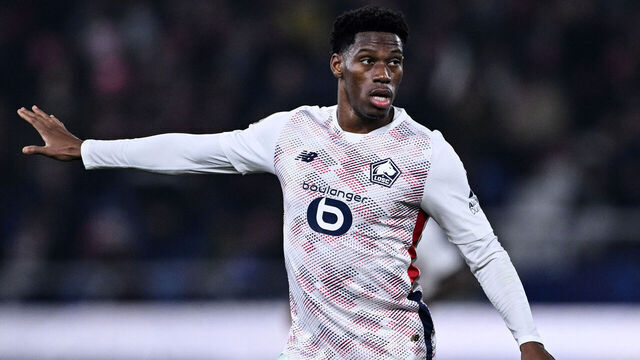 BOLOGNA, ITALY - NOVEMBER 27: Jonathan David of Lille in action during the UEFA Champions League 2024/25 League Phase MD5 match between Bologna FC 1909 and LOSC Lille at Stadio Renato Dall'Ara on November 27, 2024 in Bologna, Italy.