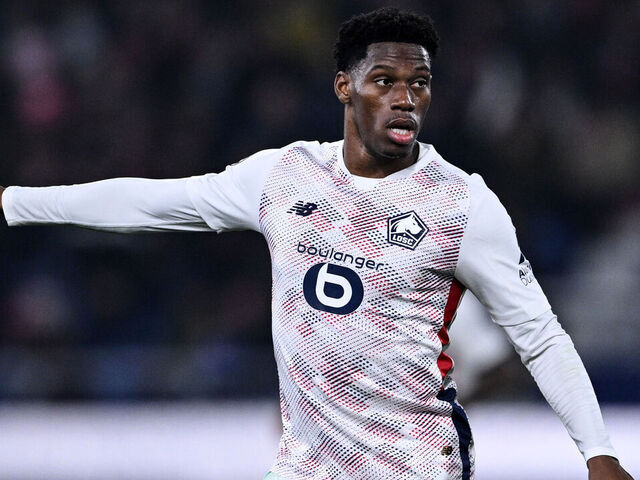 BOLOGNA, ITALY - NOVEMBER 27: Jonathan David of Lille in action during the UEFA Champions League 2024/25 League Phase MD5 match between Bologna FC 1909 and LOSC Lille at Stadio Renato Dall'Ara on November 27, 2024 in Bologna, Italy.