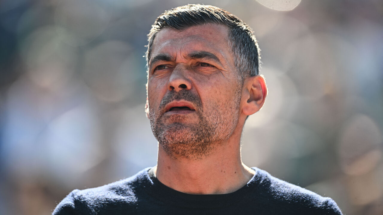 Porto's Portuguese coach Sergio Conceicao is pictured before the 'Taca de Portugal' (Portugal's Cup) final football match between Sporting CP and FC Porto at Estadio Nacional in Oeiras, outskirts of Lisbon, on May 26, 2024.