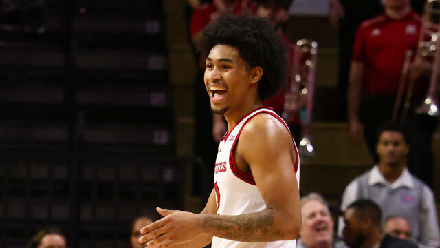 PISCATAWAY, NEW JERSEY - DECEMBER 30: Dylan Harper #2 of the Rutgers Scarlet Knights reacts during the second half of their game against the Columbia Lions at Jersey Mike's Arena on December 30, 2024 in Piscataway, New Jersey.