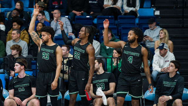 NEW YORK, NEW YORK - FEBRUARY 16: Dartmouth Big Green play against Columbia Lions in their NCAA men's basketball game on February 16, 2024 in New York City. After last week's National Labor Relations Board ruling that Dartmouth's men's basketball players are employees of the school, the team members will vote next month on whether to create the first labor union for NCAA athletes.