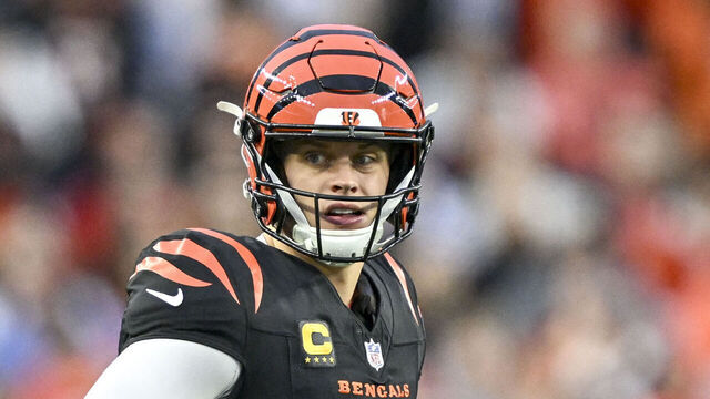 CINCINNATI, OH - DECEMBER 28: Joe Burrow (9) of the Cincinnati Bengals stands on the field during the first quarter against the Denver Broncos at Paycor Stadium in Cincinnati, Ohio on Saturday, December 28, 2024.