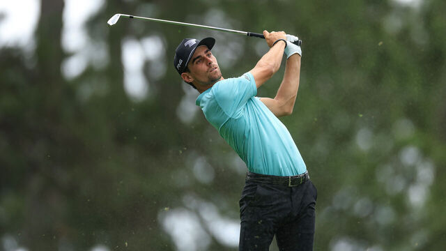 AUGUSTA, GEORGIA - APRIL 11: Joaquin Niemann of Chile plays his tee shot on the fourth hole during the first round of the 2024 Masters Tournament at Augusta National Golf Club on April 11, 2024 in Augusta, Georgia.
