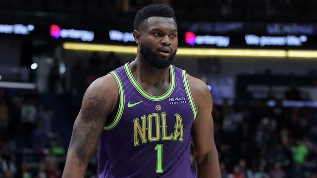 NEW ORLEANS, LOUISIANA - JANUARY 07: Zion Williamson #1 of the New Orleans Pelicans reacts against the Minnesota Timberwolves during a game at the Smoothie King Center on January 07, 2025 in New Orleans, Louisiana.