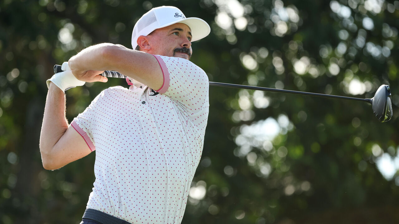 HONOLULU, HAWAII - JANUARY 09: Paul Peterson of the United States plays his shot from the fifth tee during the first round of the Sony Open in Hawaii 2025 at Waialae Country Club on January 09, 2025 in Honolulu, Hawaii.