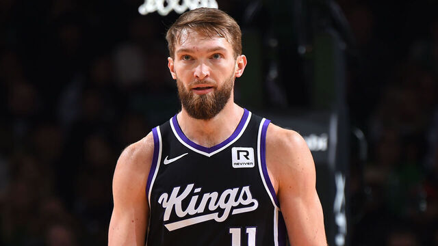 BOSTON, MA - JANUARY 10: Domantas Sabonis #11 of the Sacramento Kings looks on during the game against the Boston Celtics on January 10, 2025 at TD Garden in Boston, Massachusetts. NOTE TO USER: User expressly acknowledges and agrees that, by downloading and/or using this Photograph, user is consenting to the terms and conditions of the Getty Images License Agreement. Mandatory Copyright Notice: Copyright 2025 NBAE